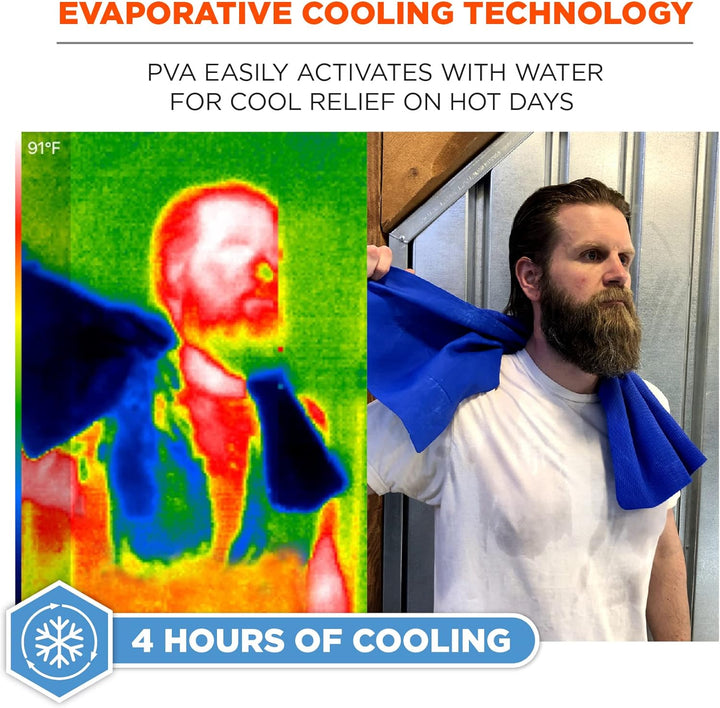 Chill-Its Evaporative Cooling Towel, Orange, One Size