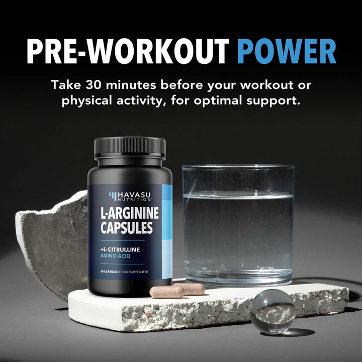 L Arginine Supplement for Men | NO Nitric Oxide Supplements for Men | Workouts & Endurance | L-Arginine L Citrulline Complex with Beet Root Powder for Male Health | Non-Gmo, Gluten-Free | 60 Ct