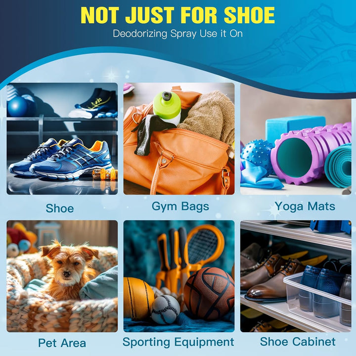 Shoe Deodorizer Spray – Instant Odor Eliminator for Shoes & Socks,Athletes Foot Spray,Long-Lasting Freshness, Quick-Drying, Non-Staining, Safe for All Footwear