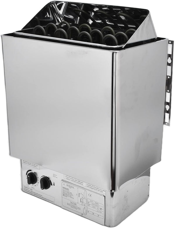 6KW 220V Electric Sauna Heater Stainless Steel Sauna Heating Stove with Internal Controller, Wet and Dry Bath Sauna Box Sauna Room Equipment for Home Hotel Spa Shower Steam Room
