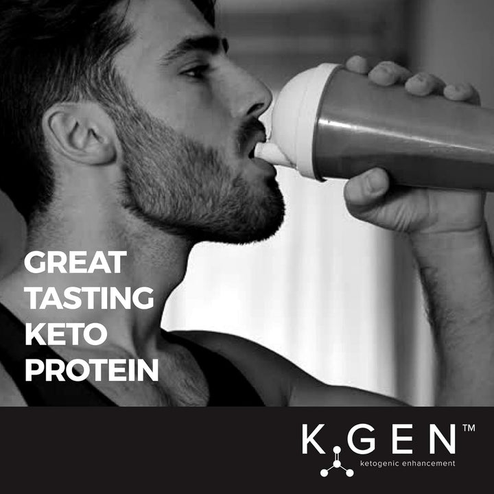 K-GEN™ Keto Collagen Protein Powder Advanced Salted Caramel Powder with Multi Collagen Blend, Coconut MCT, Vitamin C + B6 Stevia | UK Made for Keto, Paleo & Primal | Free-From: Sugar & Gluten
