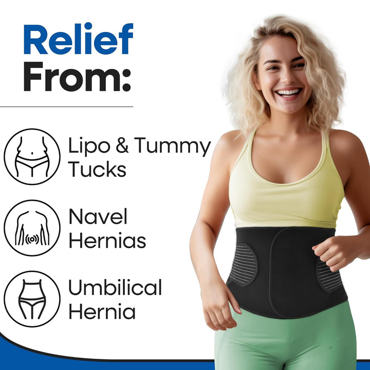 Plus Size Hernia Belt for Men & Women | Post Surgery Abdominal Binder Postpartum Belly Band Belly Wrap | Hysterectomy, Umbilical Inguinal Hernia | Belly Binder & Tummy Tuck (XXXL)
