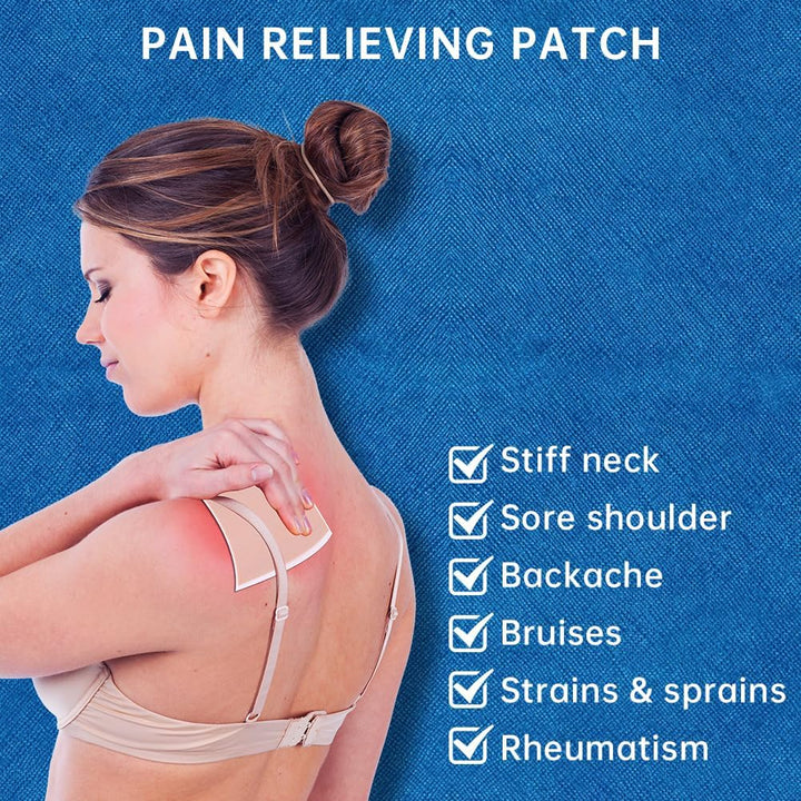Pain Relief Patches, 60PCS Back & Shoulder Pain Relief Patch, Arthritis Herbal Pain Relief Patch for Back Knee Neck Shoulder Muscle Soreness, Warming Meridians Plaster