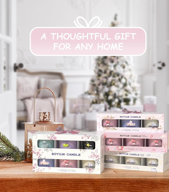 Candles Gifts for Women | Scented Candles Gift Set for Anxiety | 3 Scented Filled Votive Candles | Relaxation Gifts for Women