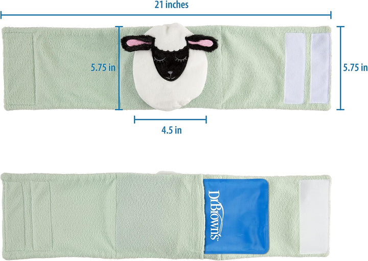 Infant Gripebelt for Colic Relief, Heated Tummy Wrap, Baby Swaddling Belt for Gas Relief, Natural Relief for Upset Stomach in Babies and Toddlers, Lamb,0-3M