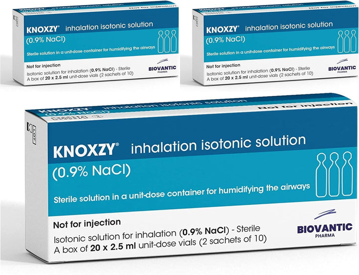 Isotonic Saline Solution 0.9% - Sodium Chloride Nacl - Inhalation Saline Solution for Humidifying the Airways - 2.5 Ml Unit Dose Vials, Pharmaceutical Grade (Isotonic - 30 Vials)