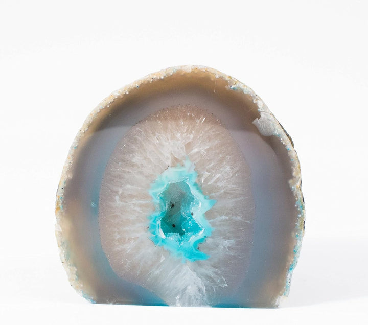 Green Agate Geode – Natural Quartz Crystal Centre