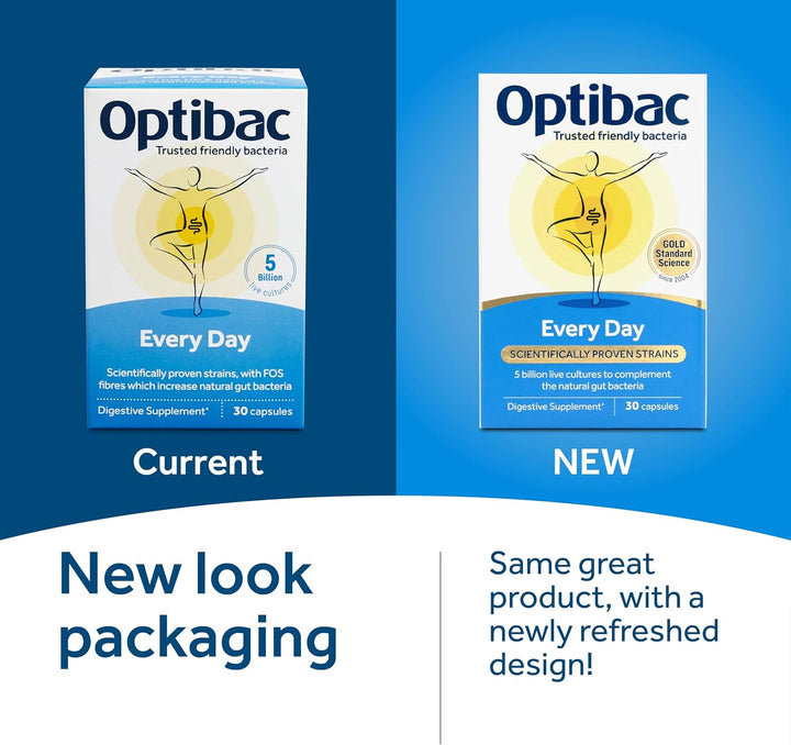 Probiotics Every Day - Vegan Digestive Probiotic Supplement - Most Recommended Brand - Lactobacillus & Bifidobacterium - 30 Capsules