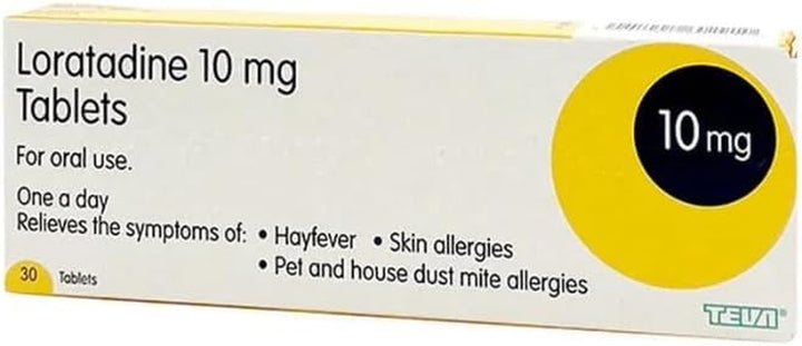 6 Months Supply Loratadine Hayfever & Allergy Relief 10Mg Tablets (30X6) GSL