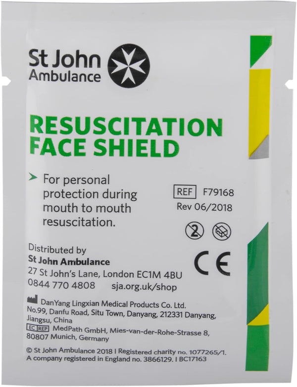 St Johns Ambulance Resuscitation Face Shield Ref  Each