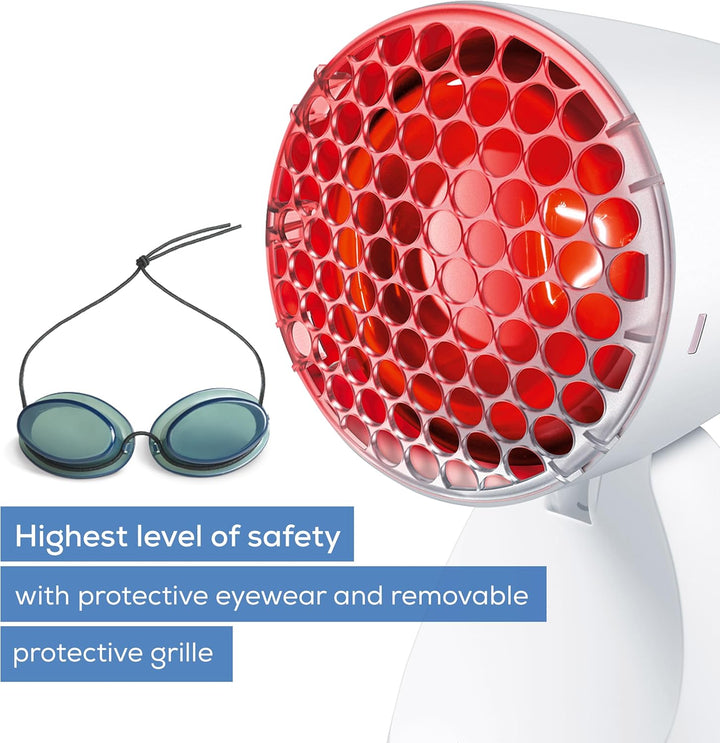 IL11 Infrared Heat Lamp | Warm, Soothing Infrared Light | Helps Ease Muscle Aches and Joint Stiffness | Speed Recovery from the Common Cold | Improve Complexion | with 5 Angles of Inclination