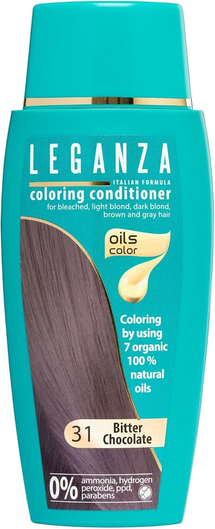 Hair Coloring Conditioner Natural Balm Color Copper Titian Nº 40 | Enriched with 7 Natural Oils | Ammonia, PPD and Paraben Free | 150 Ml