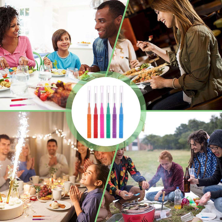 48 Pcs Interdental Brushes, Tooth Cleaning Tool for Cleaning Gaps between Teeth(6 Colors)