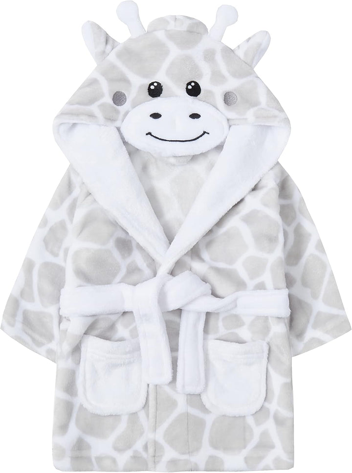 Baby Girls & Boys Animal Themed Plush Fleece Unisex Dressing Gown Robe
