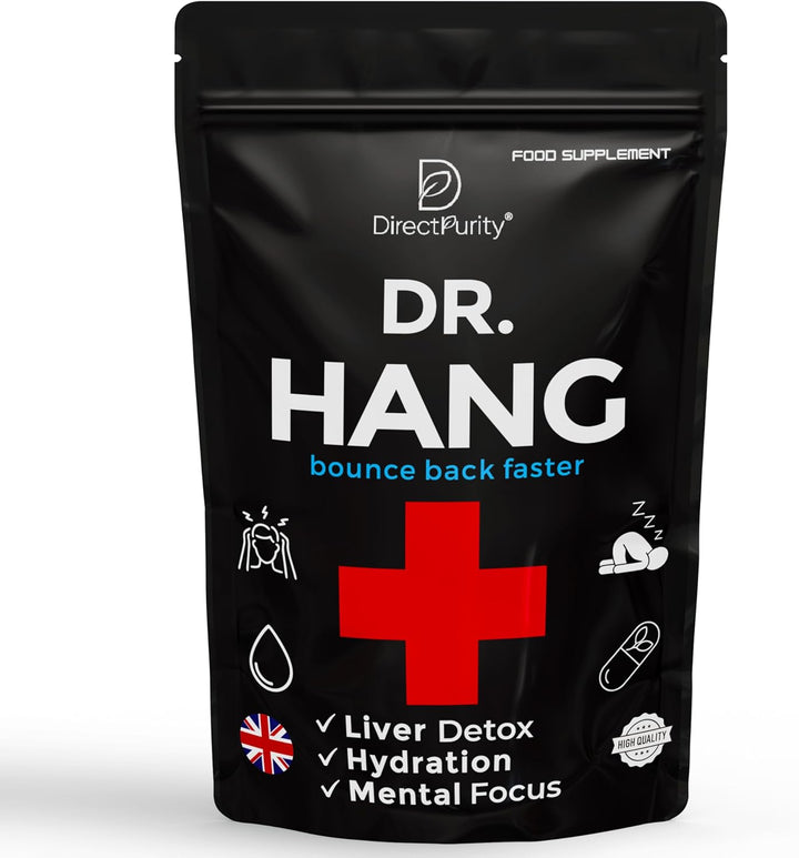 Dr Hang - after Party Recovery Supplement – DHM, Prickly Pear,Rosemary Leaf, Magnesium & B Vitamins – 30 Capsules – Full Liver Detox Formula