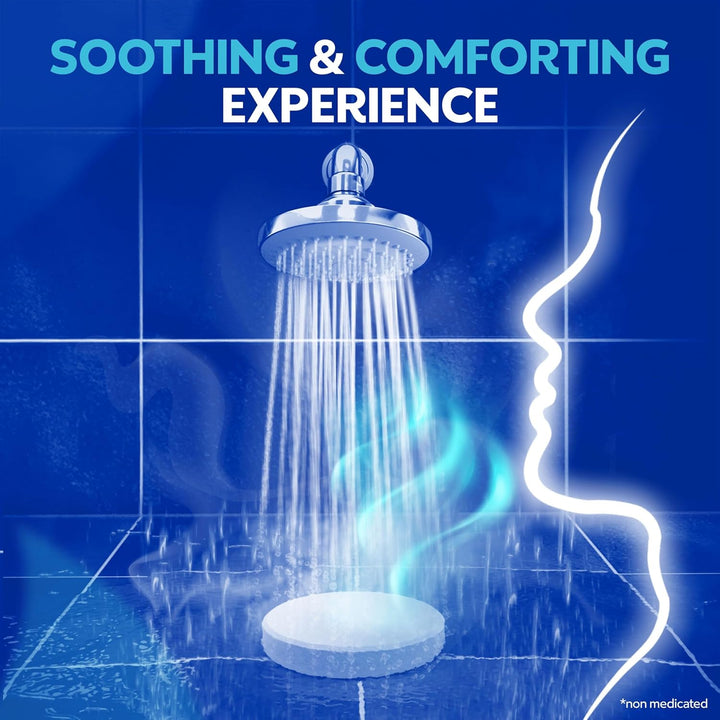 Vapo Shower - Shower Tablets with Soothing Vapors – Infused with Menthol and Camphor Scents– Contains Natural Essential Oils: Eucalyptus, Nutmeg and Cedar Leaf – Non Medicated Vapors - 5 Tablets