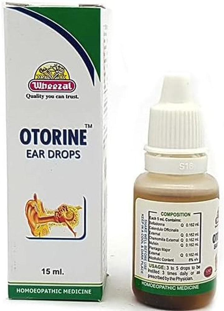 Otorine Ear Drops for Ear Wax Removal, Ear Pain, Earache, Ear Discharge, Infection of Ear, Excessive Wax, Swimmer'S Ear - 15Ml