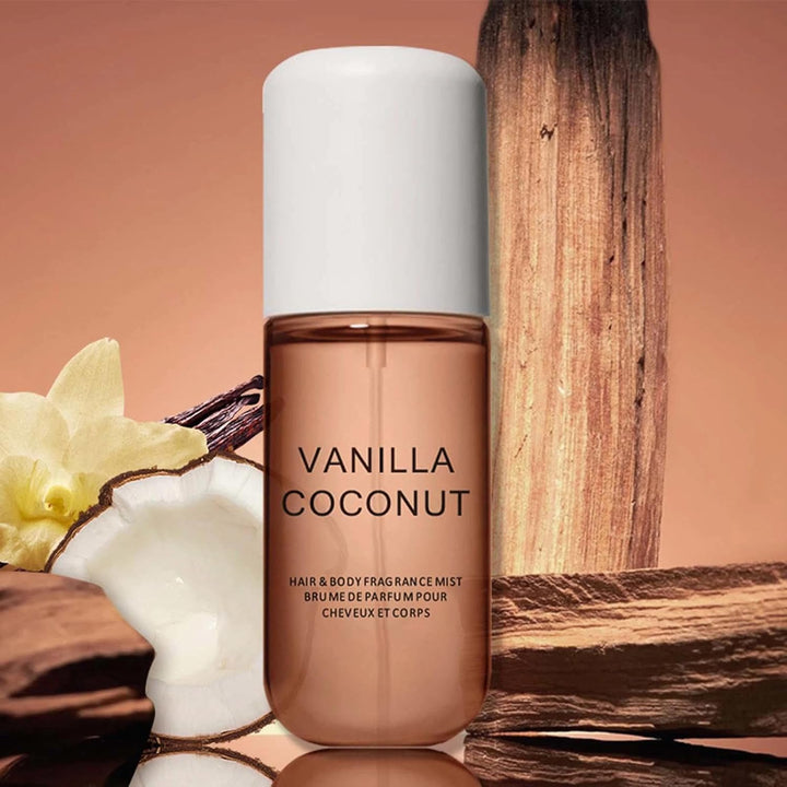 50Ml Coconut Vanilla Body Spray for Women - Long-Lasting Light Fragrance Mist for Hair and Skin Care
