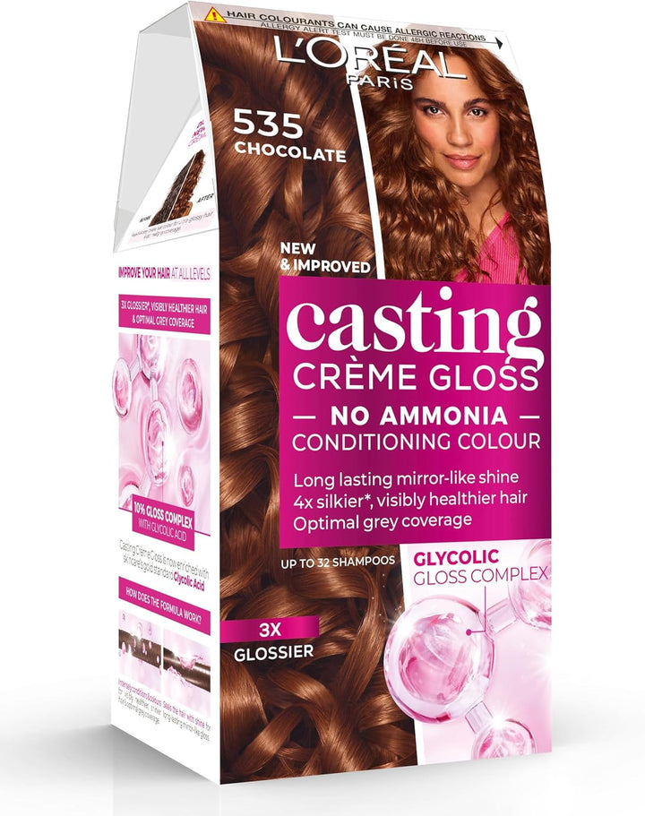 Casting Crème Gloss 600 Dark Blonde: This No-Ammonia, Semi-Permanent Hair Colour Lasts 32 Washes. Enjoy up to 3X Glossier, 4X Silkier, Visibly Healthier Hair with a Luminous Dark Blonde.