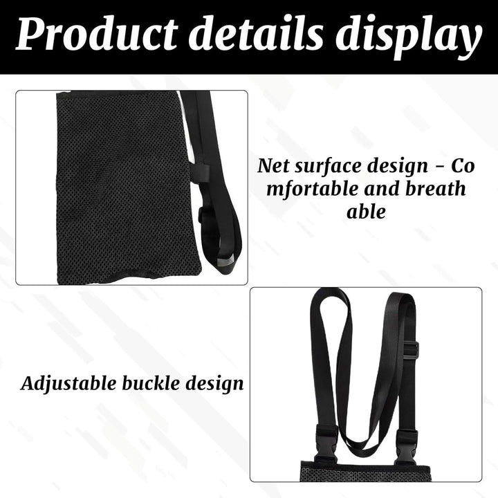 Catheter Night Bag Stand, Concealed Catheter Bag Holder, Catheter Leg Bag Holder with Adjustable Strap, Urine Catheter Bag, Secure & Discreet for Urostomy & Foley Catheter Users (Black)