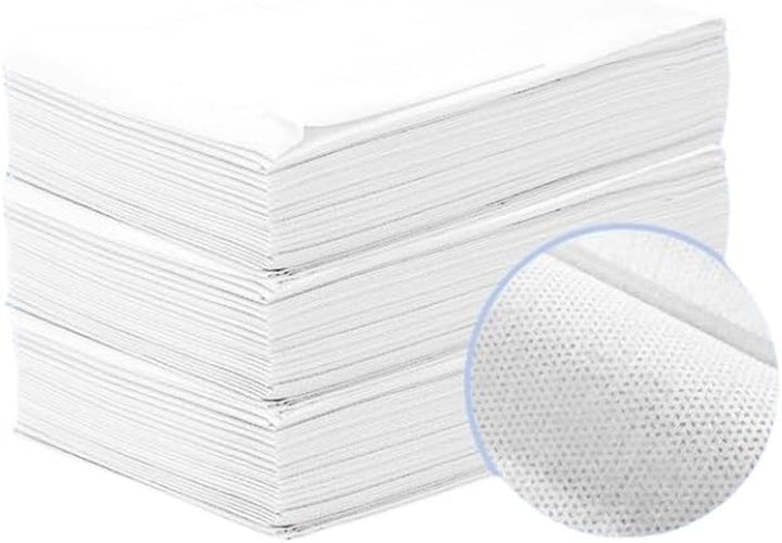 100Pcs Beauty Salon Health Care Massage Bed Disposable Bed Sheet Soft and Comfortable Non-Woven Massage Bed Cover Suitable for Hotel, Hospital Bed, Tattoo Hotel Massage (White, 20Gsm)