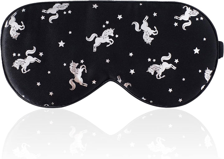 100% Silk Sleep Mask with Adjustable Strap,Comfortable and Super Soft Eye Mask Ultimate Sleeping Aid,Blindford Golden Moon