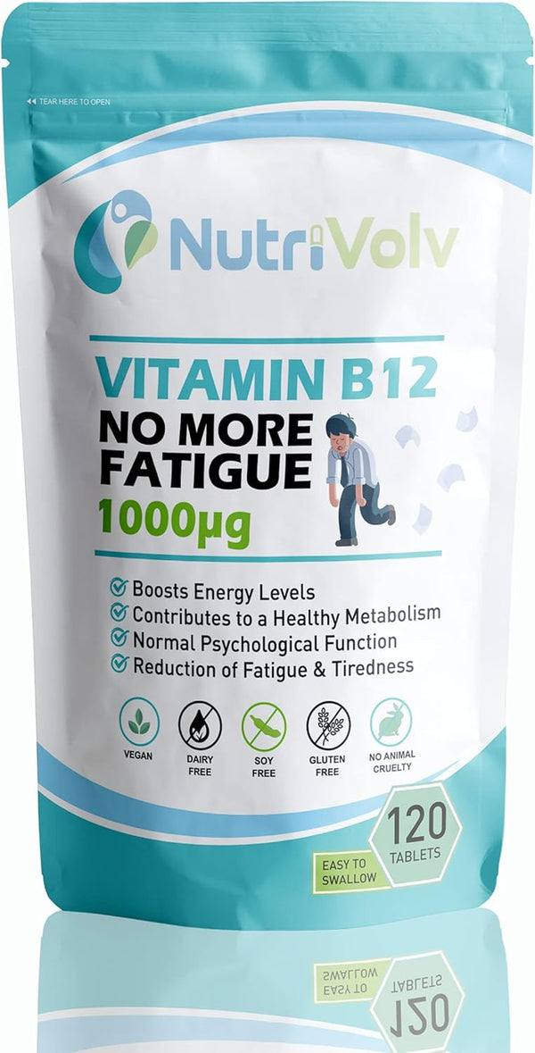 Vitamin B12 1000Mcg - Pure Methylcobalamin - High Strength Vegan Supplement - Supports Immunity, Reduces Tiredness, Improves Energy - 120 Vegan Tablets - 4 Month Supply