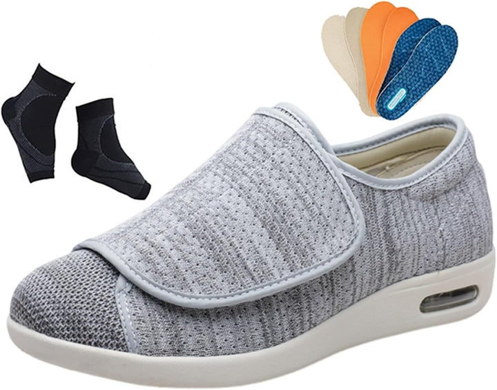 Diabetic Foot Shoes, Mens Casual Outdoor Diabetic Edema Adjustable Breathable Arthritis Shoes, Comfortable Edema Orthopedic House anti Slip Wide, for Arthritis, Fasciitis, Swollen