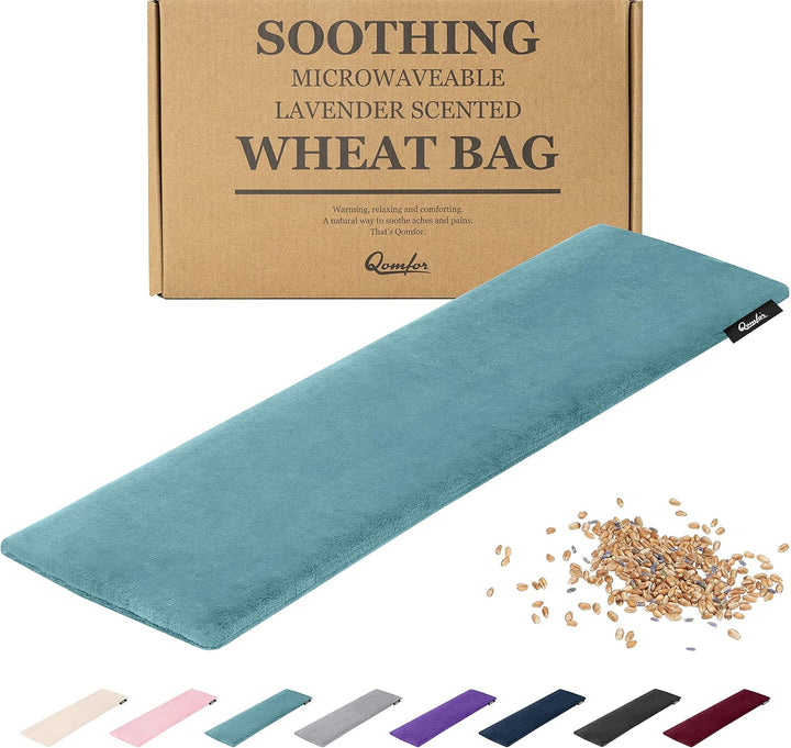 Wheat Bag Microwavable - Moldable Microwavable Heat Pad (48 X 15 Cm) - Fleece, Wheat Filled Microwave Heat Pack - Neck, Shoulder, Back Pain Relief - Reusable & Flexible Heat Pad (Purple)