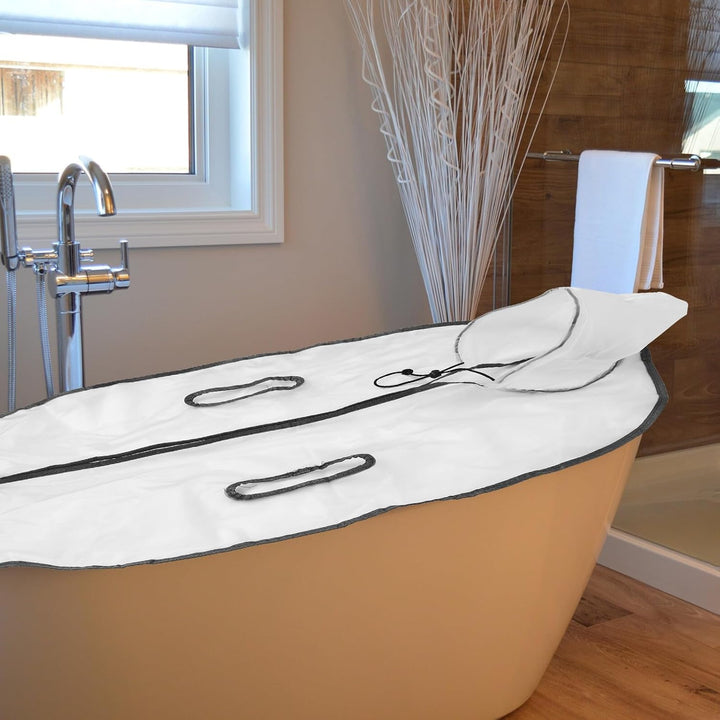 Foldable Bathtub Cover Lid Thickened Plastic Thermal Replacement for Bath Tub Easy-Install Insulated Foldable Shower Tub Lid Multipurpose Warm Retention for Home Spa and Massage