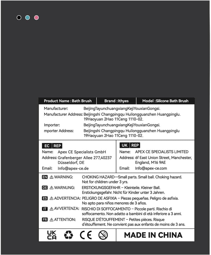 Silicone Body Scrubber Exfoliating Body Brush for Men Women Lathers Well Easy to Clean More Hygienic Shower for Face Scrubber for Sensitive Skin Body Buffer 1 Pack (Black)