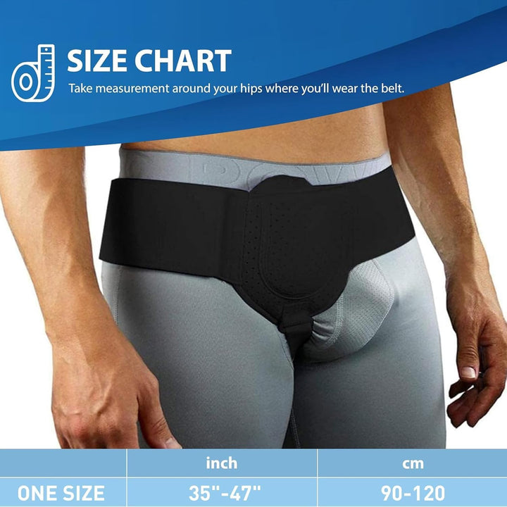 Hernia Belt for Men Hernia Truss,Inguinal Hernia Support for Men Left or Right Side, Post Surgery Men'S Inguinal Hernia Support Truss for Inguinal, Groin Hernias, Adjustable Waist Strap