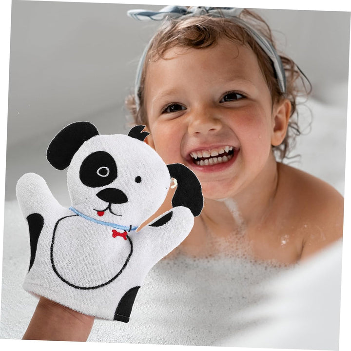 Cartoon Animal Shape Bath Scrubber Glove Soft Gentle Dog Design for Bathing Mitt Easy to Handle and Versatile Body Scrubber for Boys