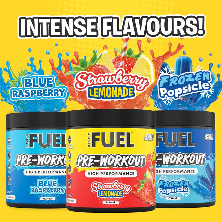 Bodyfuel Pre Workout Powder - Energy & Physical Performance with Citrulline, Creatine, Beta Alanine (320G - 40 Servings) (Strawberry Lemonade)