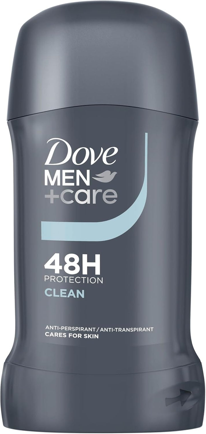 Dove Men+Care Clean Comfort with ¼ Moisturising Cream Men'S Antiperspirant Deodorant Stick for 48 Hour Protection against Sweat and Odour 50 Ml, Pack of 6