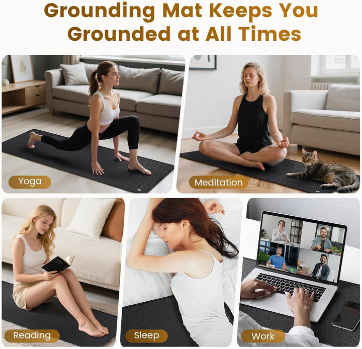 Grounding Mat Earthing UK 100X30Cm for Better Sleep & Wellness - Natural Grounding Well Earthing Mat UK at Home or Office