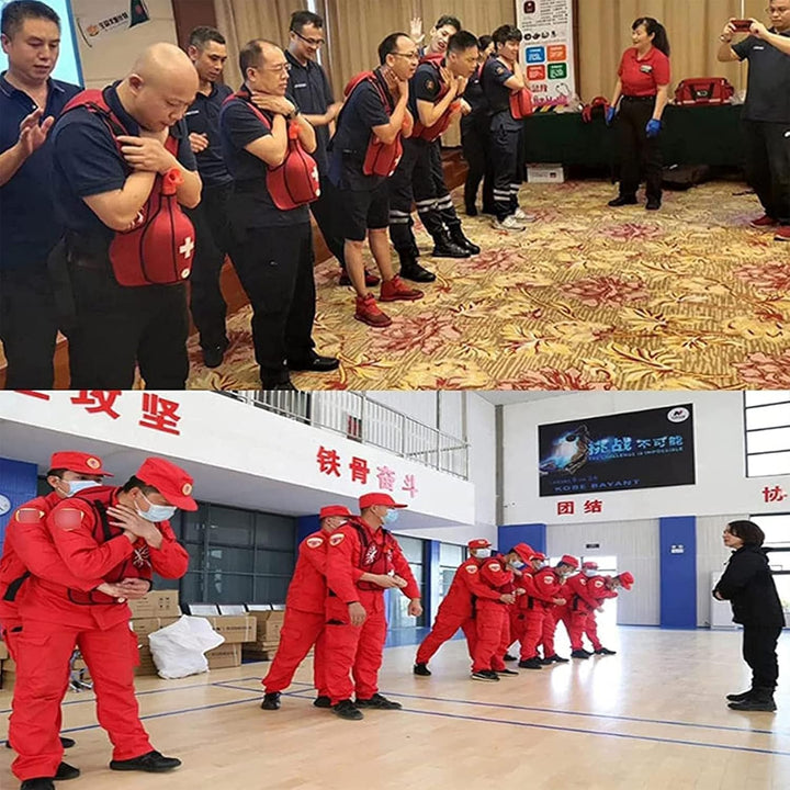 Anti Choking Obstruction Trainer Vest, Airway Obstruction Simulation Training Wearing Vest with Back Shot, Adjustable Shoulder Straps and Waist Belt, Intuitive Operation, for First Responder