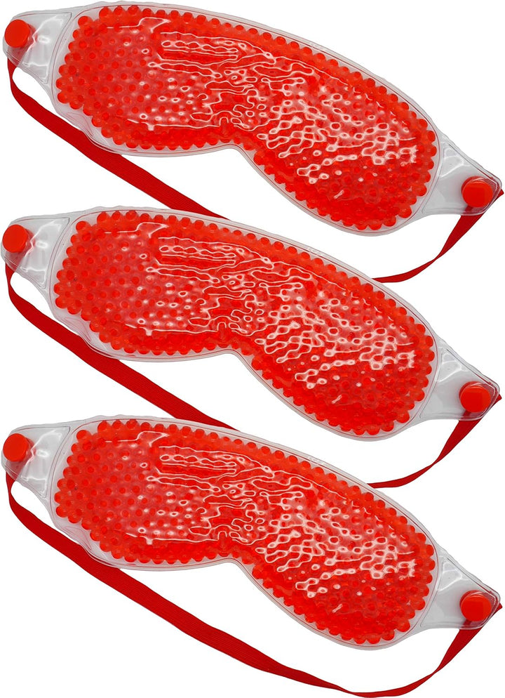 Go Opticians 2In1 Hydrogel Eye Mask Bead Hot Compress Cold Pack Therapy for Relaxation Stress Relief, Puffy Eyes, Tiredness, Blepharitis, Dry Eye, Headache & More (Blue X 1)