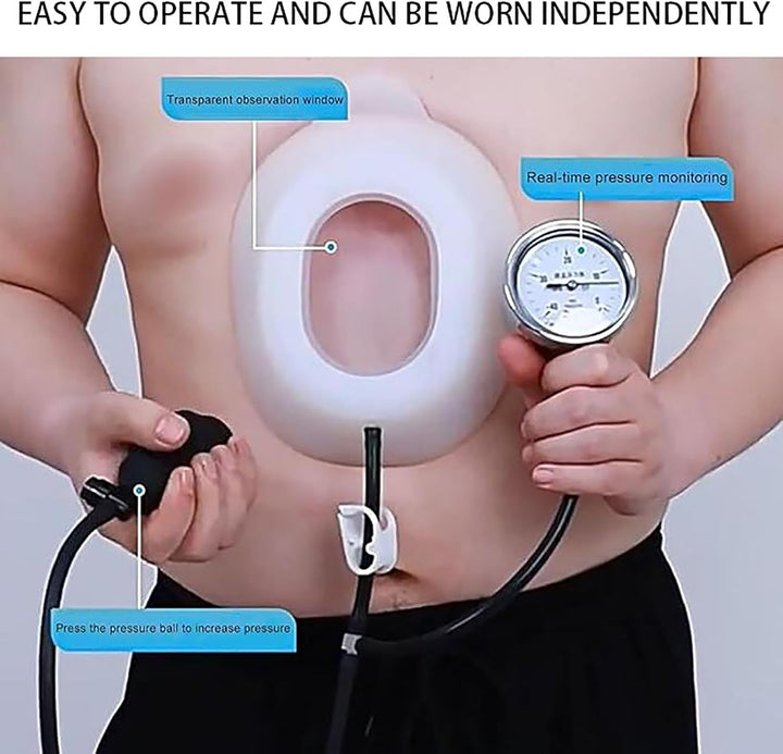 Pectus Excavatum Orthosis Brace,Pectus Excavatum Vacuum Bell,Pectus Excavatum Orthosis Brace,Chest Support,W/Pressure Gauge,For Adults (121)