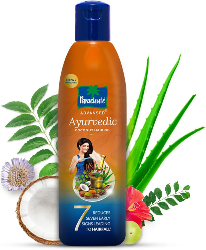 Ayurvedic Coconut Hair Oil | 25 Natural Ingredients to Control Hair Fall | Hair Loss, and 7 Major Hair Problems | Helps in Headache Relief | 190 Ml