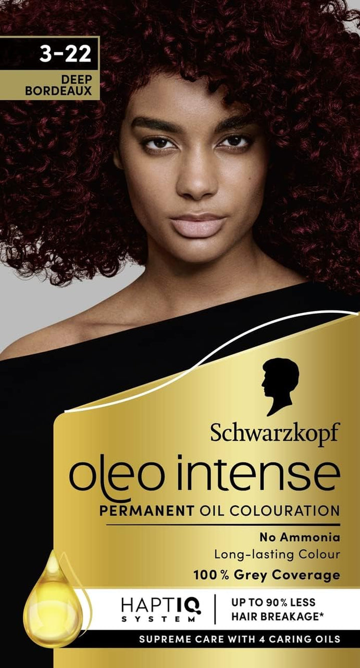 Oleo Intense Permanent Oil Colour 4-86 Chocolate Brown, 100% Grey Coverage, Conditioner with Haptiq System, Long-Lasting Colour, Ammonia Free Hair Dye