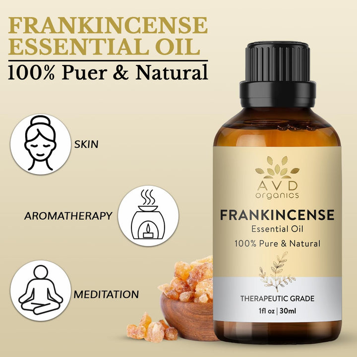 Frankincense Essential Oil 30Ml - 100% Pure and Natural - Therapeutic Grade Essential Oil for Skin, Home Fragrance, 1Fl. Oz