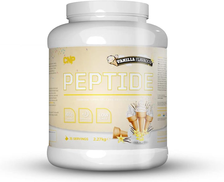 Peptide, High Protein 48G Premium Timed Release Protein Blend, Micellar Casein, Digestive Enzymes, 2.2Kg, 6 Flavours Available (Strawberry) Casein protein, Slow-digesting protein, Protein supplement, Protein powder, Muscle recovery protein, Fitness protei