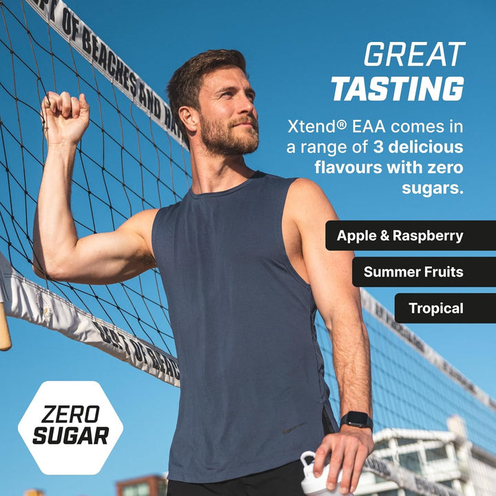 XTEND EAA Amino Acids Powder|Apple and Raspberry|40 Servings for Hydration and Fitness Performance|9 Essential Amino Acids + Added Electrolytes Recovery Powder to Hydrate, Repair, Recover