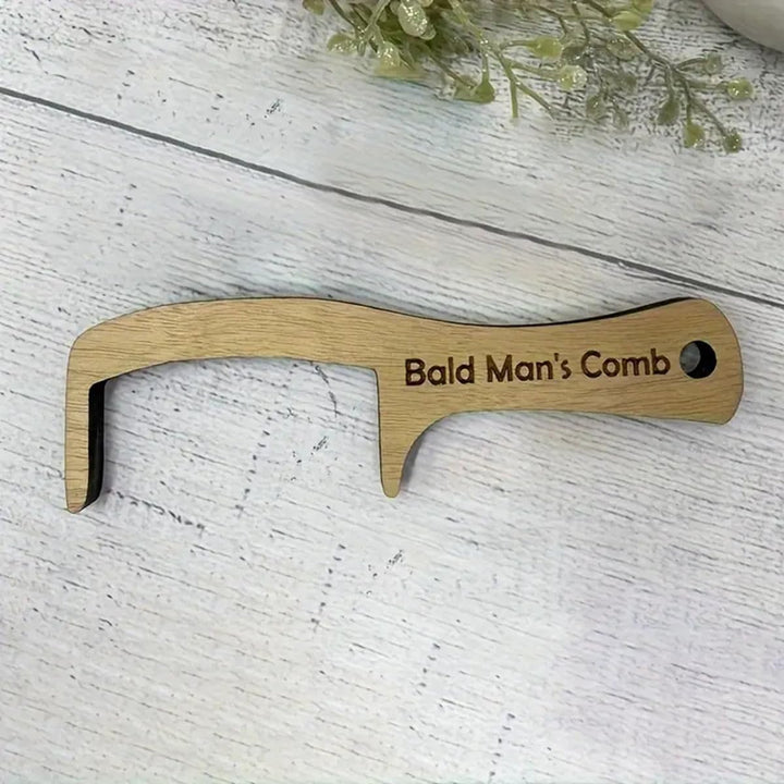 Bald Man Comb Joke Set, Funny Hairless Combing Brush Gag Gifts for Men, Humorous Toothless Combs Blad Mans Brush for Trick Friends Gift