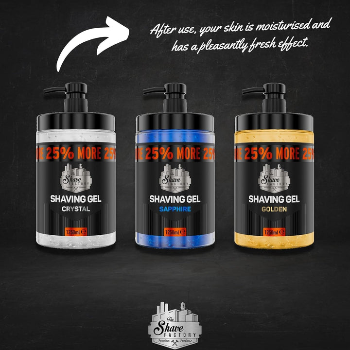 Shaving Gel with 25% More Free - Moisturizing Effect Fresh Active Product for Professional Barbers/Hairdressers and Traditional Shaving Enthusiasts