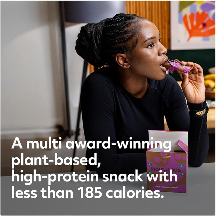 Ridiculous Vegan Protein Bar - Award Winning, Chocolate Caramelicious, 9 Bars, 100% Plant Based & Palm Oil Free, High Protein - Protein Works