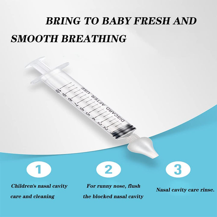 2 Pcs Baby Nasal Aspirator, Portable Nasal Irrigator, Reusable Silicone Nasal Suction Tip, Safe & Comfortable, Transparent