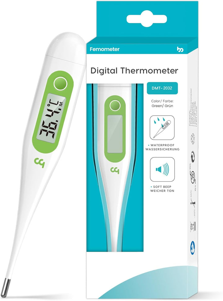 Digital Thermometer, Oral Thermometer Adults Kids Babies, Accurate Fast Switchable Body Temperature Thermometer, Orange
