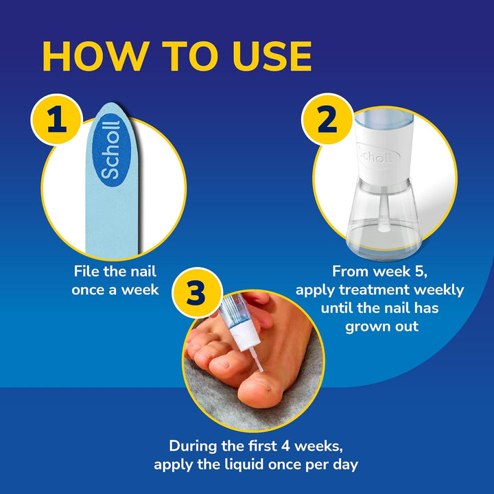 Scholl 2-In-1 Fungal Nail Treat & Prevent Kit, 3.8Ml - Treats the Infection at Source, Fast-Drying Formula, Easy to Use, Clinically Proven Antifungal Treatment for Toenails, 5 Disposable Nail Files